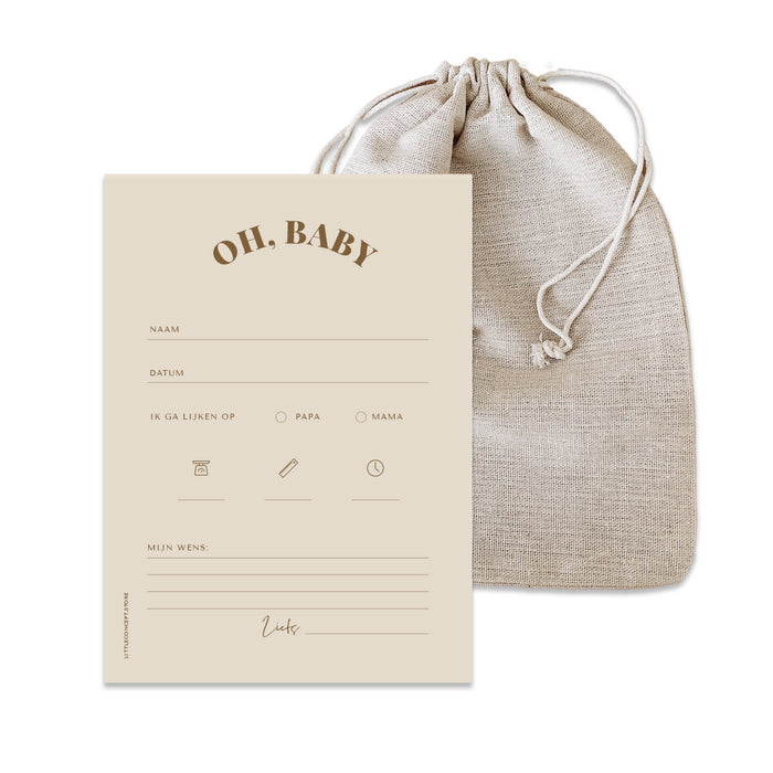 invulkaarten oh baby little concept babyshower