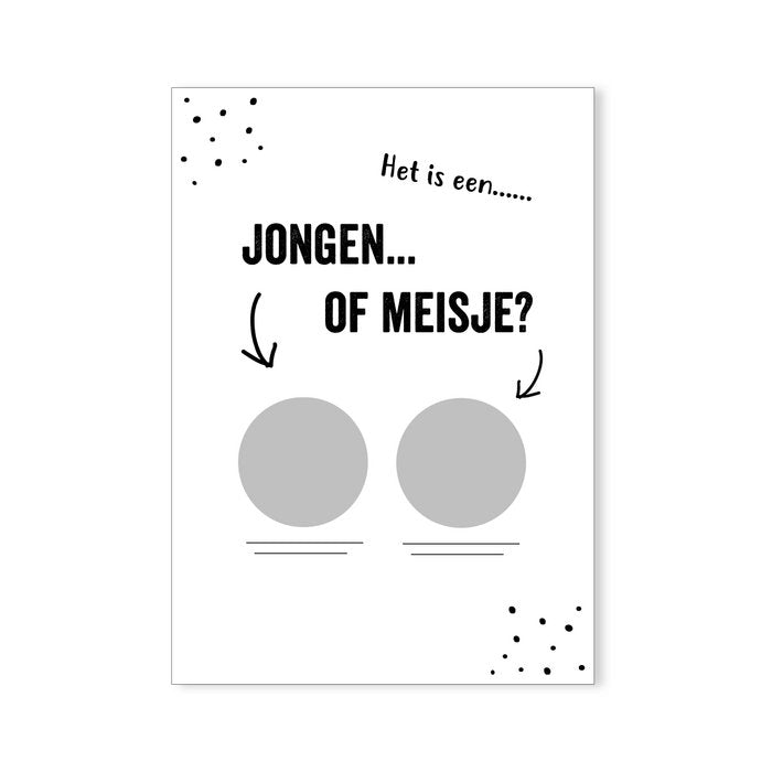 kraskaart het is een jongen gender kaart