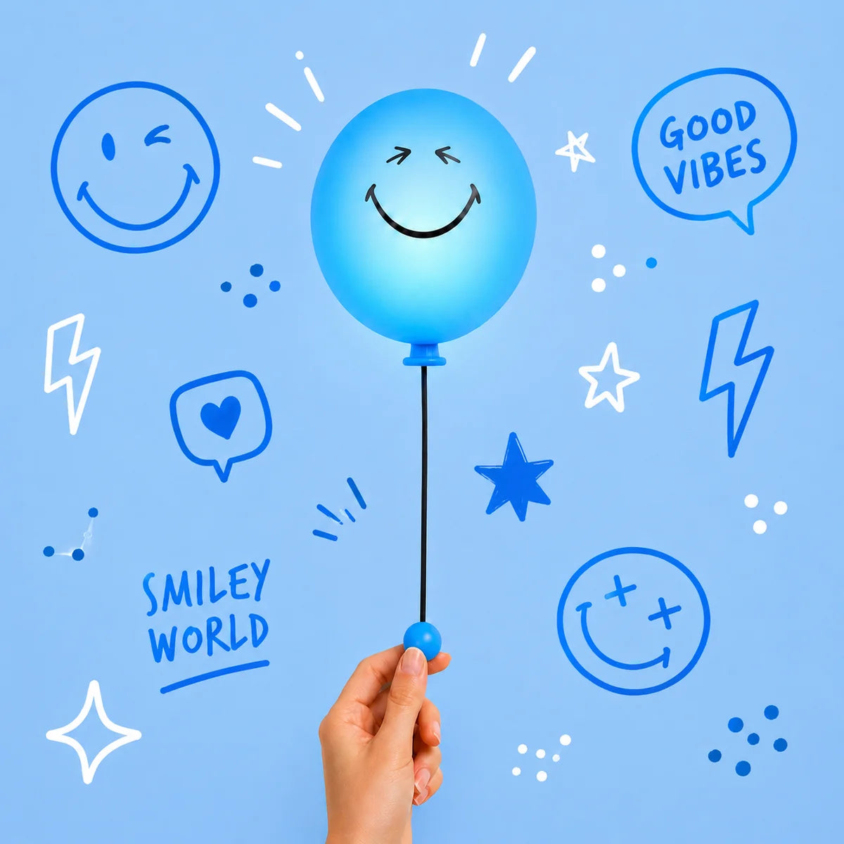 mob bubbly light blue blauw kinderkamerverlichting tienerkamerverliichting smiley kinderlamp tienerlamp
