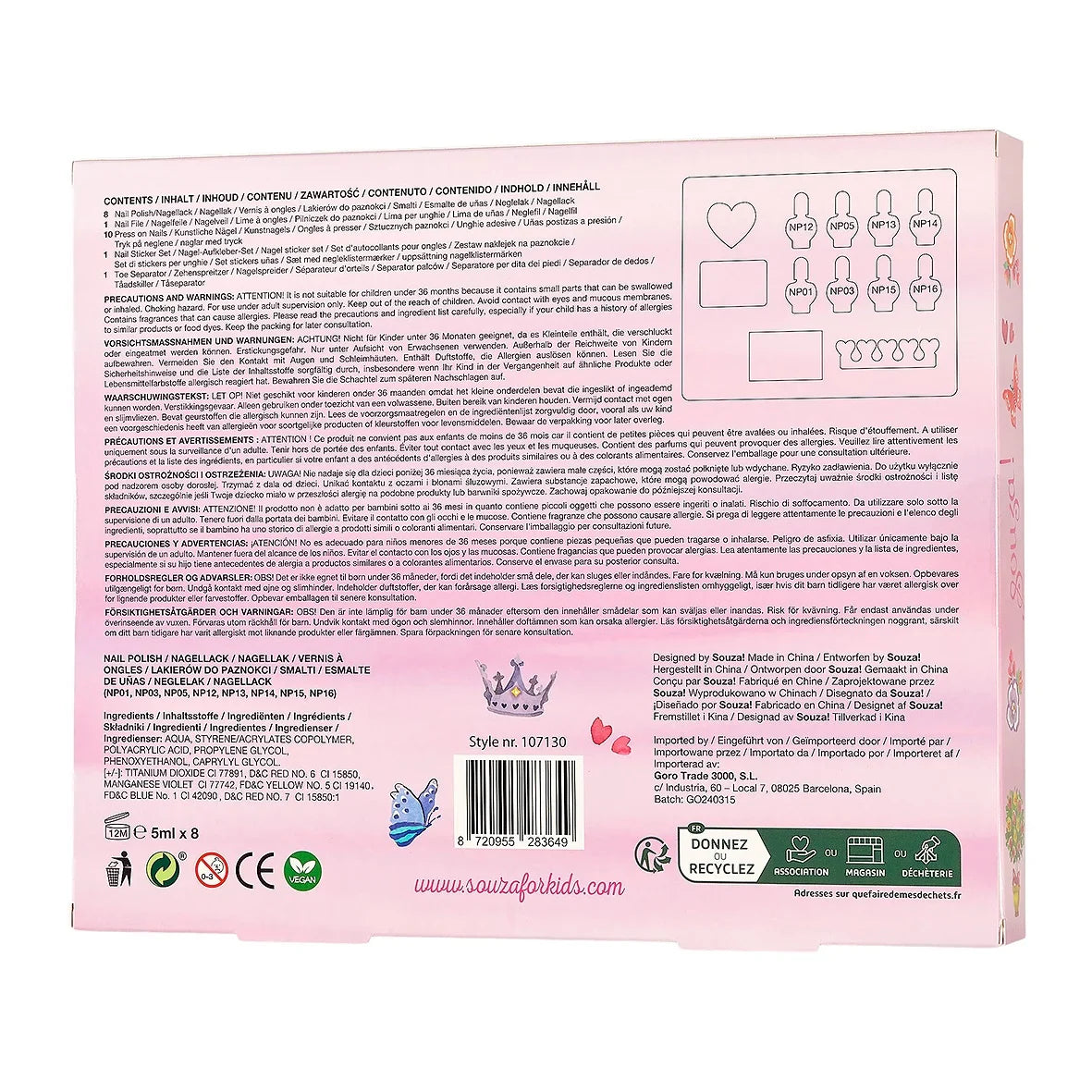kindernagellak set souza