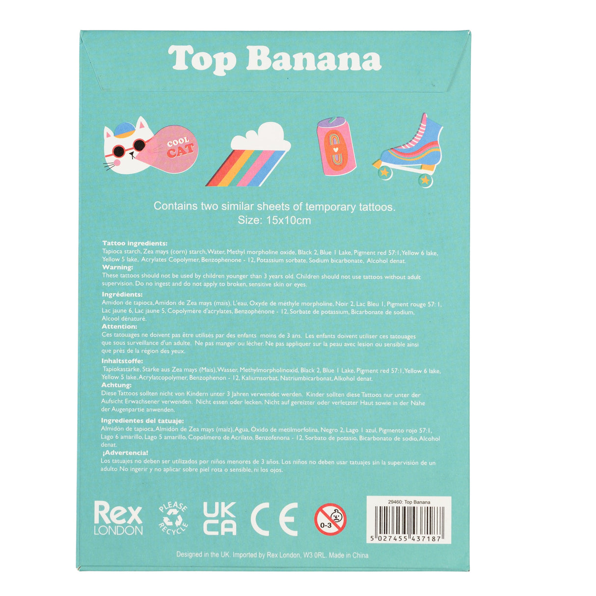 Top Banana • Kindertattoos • 26 Stuks
