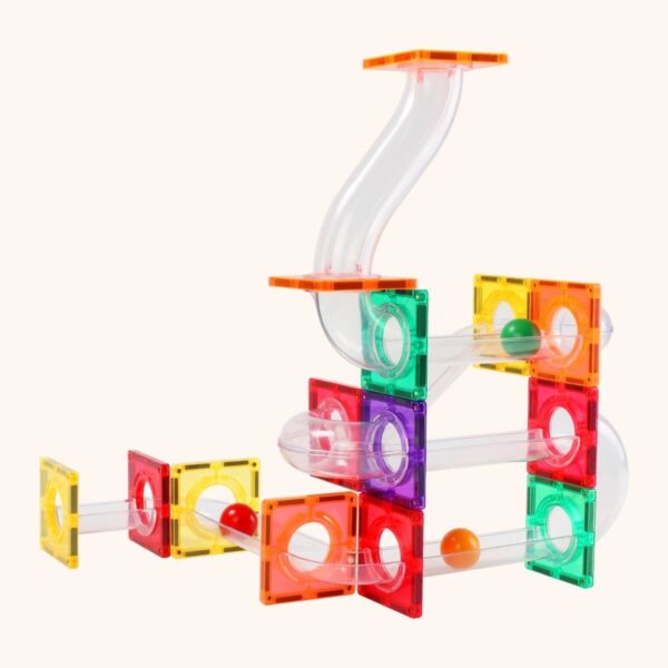 Magnetische Bouwblokken • Knikkerbaan • 35 Stuks (uitbreidingsset)