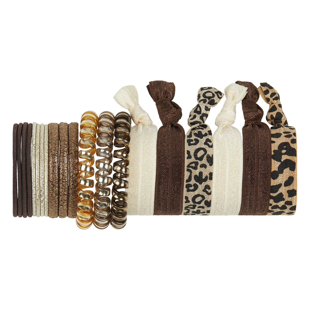 haarelastieken set bruine tinten beige tinten mimi&lula