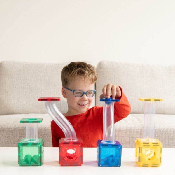 Magnetische Bouwblokken • Knikkerbaan • 35 Stuks (uitbreidingsset)