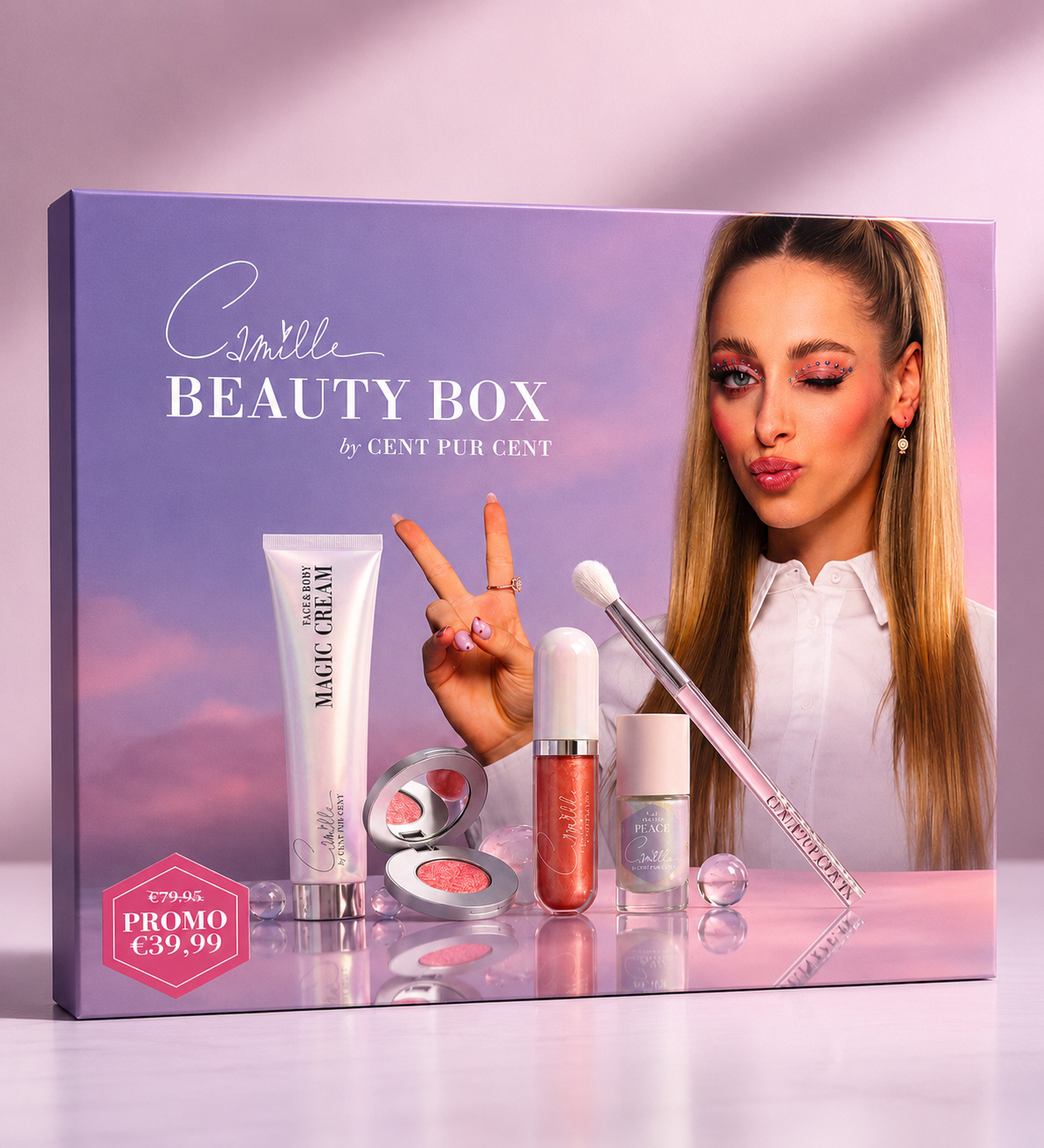 beauty box camille by cent pur cent make-up box promoset