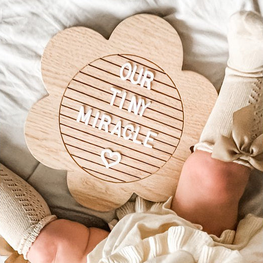 letterbord hout bloem mijlpalenbord mijlpalen kinderkamerdecoratie