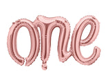 Folieballon One • Rosé Goud