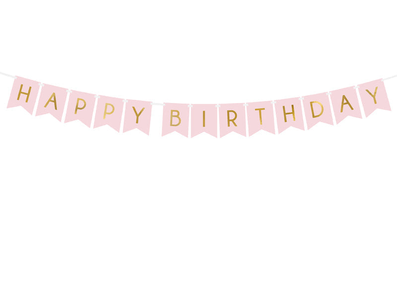 Slinger Happy Birthday • Roze