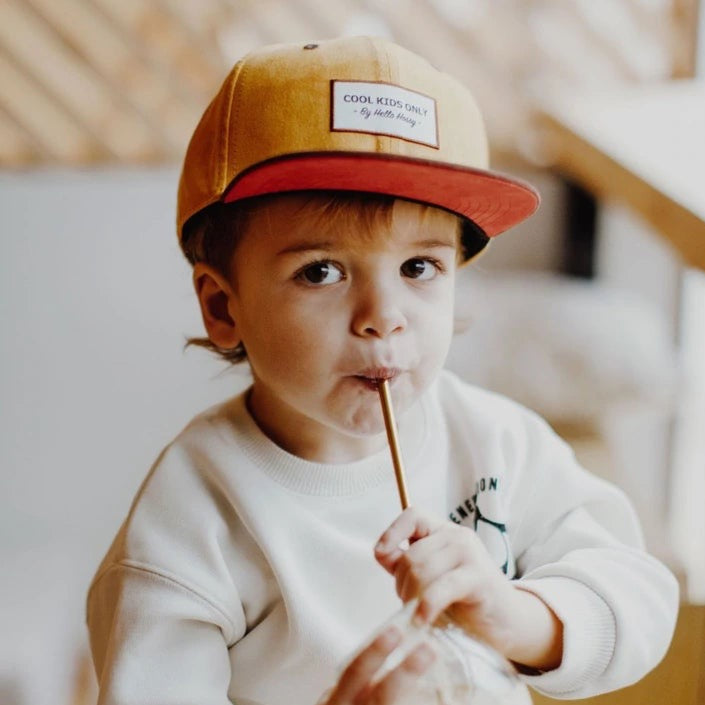 Pet Suede Mustard • Hello Hossy - Helloboy kinderpet oker bruin 