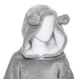 Grijze Beer Hoodie Plaid