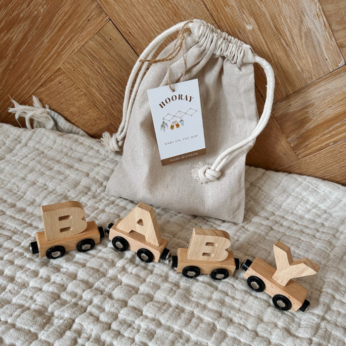 puzzel baby on the way zwangerschapsaankondiging 80 stukjes  little concept
