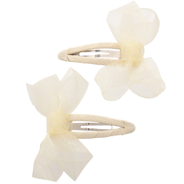 Haarspeldjes Twist en Strik  • Cream Organza