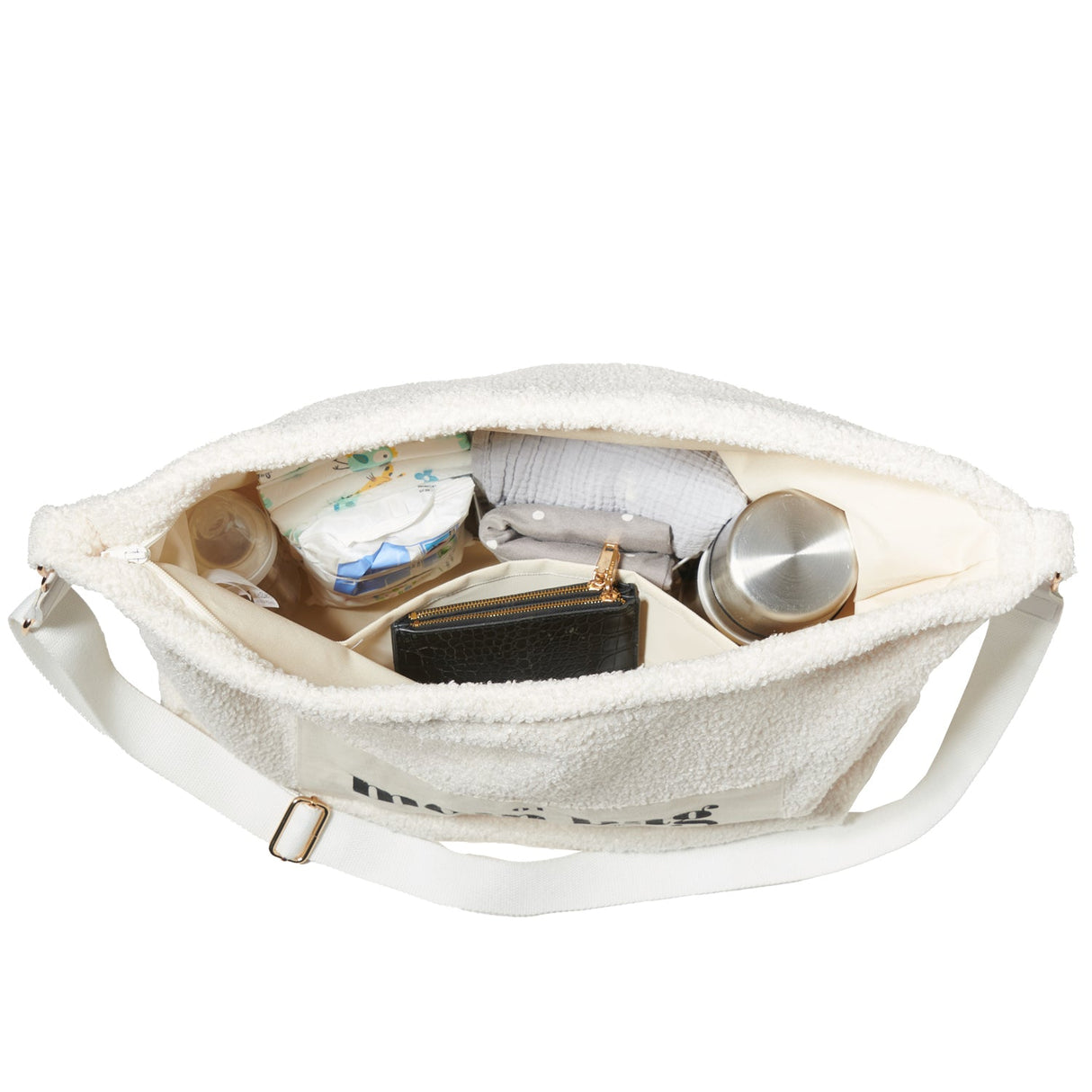 Mom Bag Teddy Bouclé • Grijs