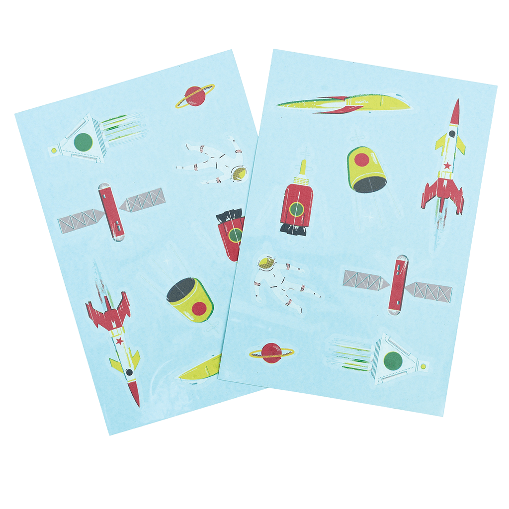 Ruimte Tattoos • 16 Stuks - Helloboy