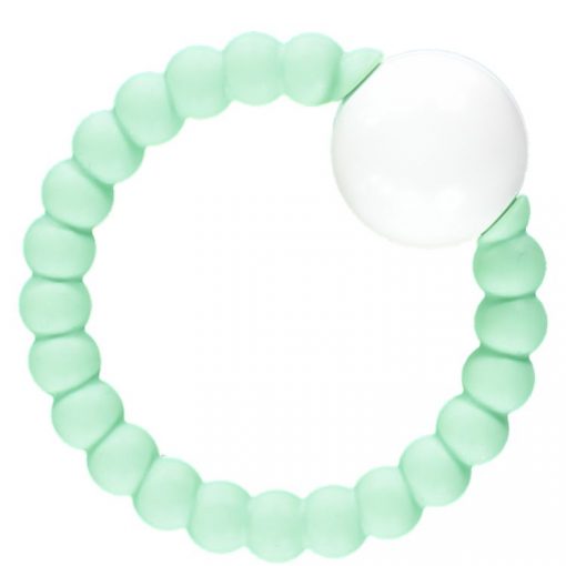 Nibbling rammelaar mint/wit - HelloBaby.be